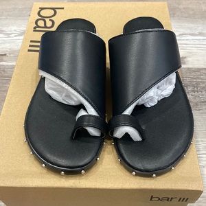 ❤️‍🔥Bar III Hattiep Women’s Toe Loop Asymmetric Slide Sandals